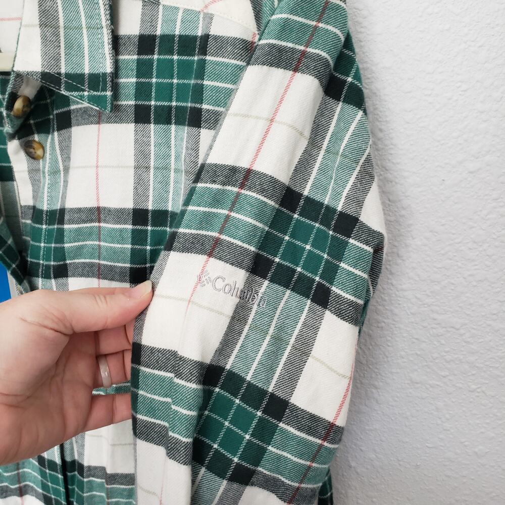 Columbia Women's Size Medium Holly Hideaway Plaid Flannel Dress **Read Desc - Picture 2 of 7